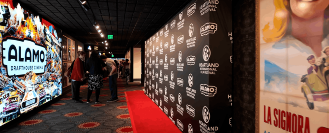 Alamo Drafthouse Cinema at The Square in Indianapolis, presenting sponsor of the 2026 Heartland Film Festival running October 8–18.